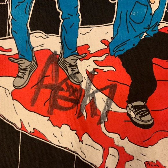 Men’s adidas tshirt steve aoki autographed tour tshirt rare small new - Picture 5 of 9